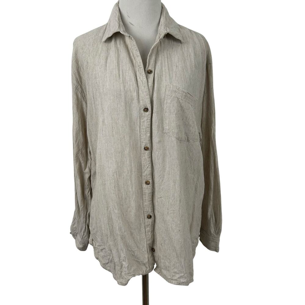 Old Navy Beige Button Down Shirt